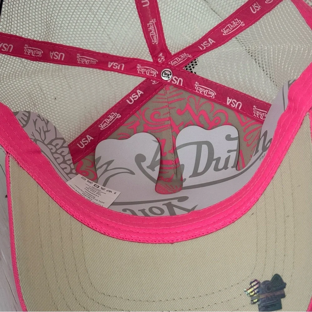 ☀️SUN SEASON SALE! NWT Von Dutch Pink and Gray Classic Trucker - SnapBack - Picture 3 of 5